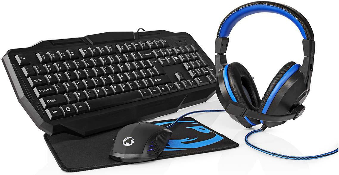 Kit gaming 4in1 Tastiera-Cuffie-Mouse-Tappetino layout italiano
