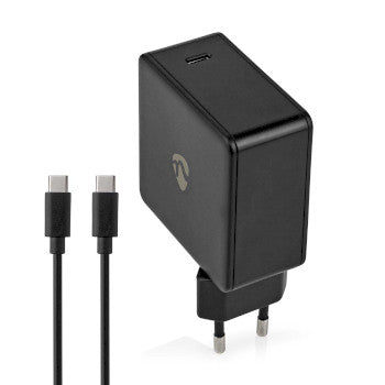 Wall Charger | 65W | PD3.0 27W / PD3.0 36W / PD3.0 45W / PD3.0 65W | Quick charge feature | 3.0 / 3.25 A | Number of outputs: 1 | USB-C™ | Type-C™ | 2.00 m | Automatic Voltage Selection | Black