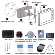 M4300A Schermo da 4,3 pollici Videocamera da 3,0 MP Campanello intelligente, supporto scheda TF (massimo 32 GB) rilevamento del movimento e visione notturna a infrarossi, M4300A