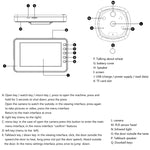 M4300A Schermo da 4,3 pollici Videocamera da 3,0 MP Campanello intelligente, supporto scheda TF (massimo 32 GB) rilevamento del movimento e visione notturna a infrarossi, M4300A