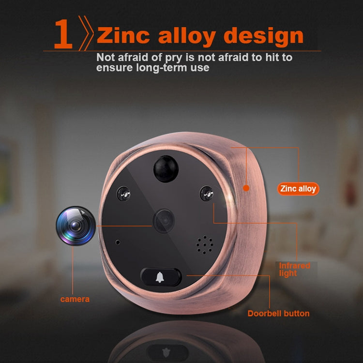 M4300A Schermo da 4,3 pollici Videocamera da 3,0 MP Campanello intelligente, supporto scheda TF (massimo 32 GB) rilevamento del movimento e visione notturna a infrarossi, M4300A