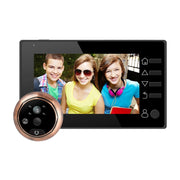 M4300D Schermo TFT a colori da 4,3 pollici Videocamera di sicurezza da 3,0 MP Campanello intelligente, supporto scheda TF (32 GB massimo) e visione notturna e rilevamento del movimento, M4300D Black, M4300D
