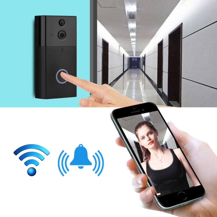 VESAFE HD 720P Telecamera di sicurezza Smart WiFi Videocitofono campanello, supporto scheda TF e visione notturna a infrarossi e app di rilevamento del movimento per IOS e Android, VS-A5 Black, VS-A4 Silver