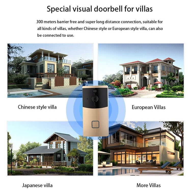 VESAFE Home VS-M2 HD 720P Telecamera di sicurezza Smart WiFi Videocitofono campanello, supporto scheda TF e visione notturna e APP di rilevamento PIR per IOS e Android, VS-M2