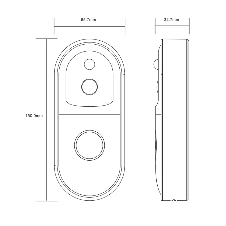 Campanello video visivo B50 720P Smart WiFi, supporto per monitoraggio remoto del telefono, visione notturna e scheda SD