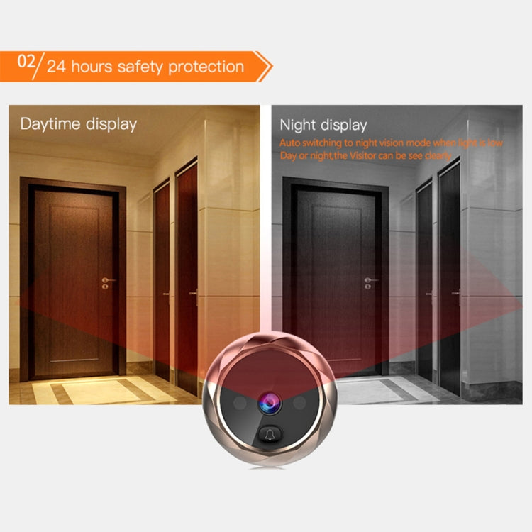 Campanello elettronico intelligente per fotocamera Cat Eye DD1 con schermo LCD da 2,8 pollici, supporto per visione notturna a infrarossi