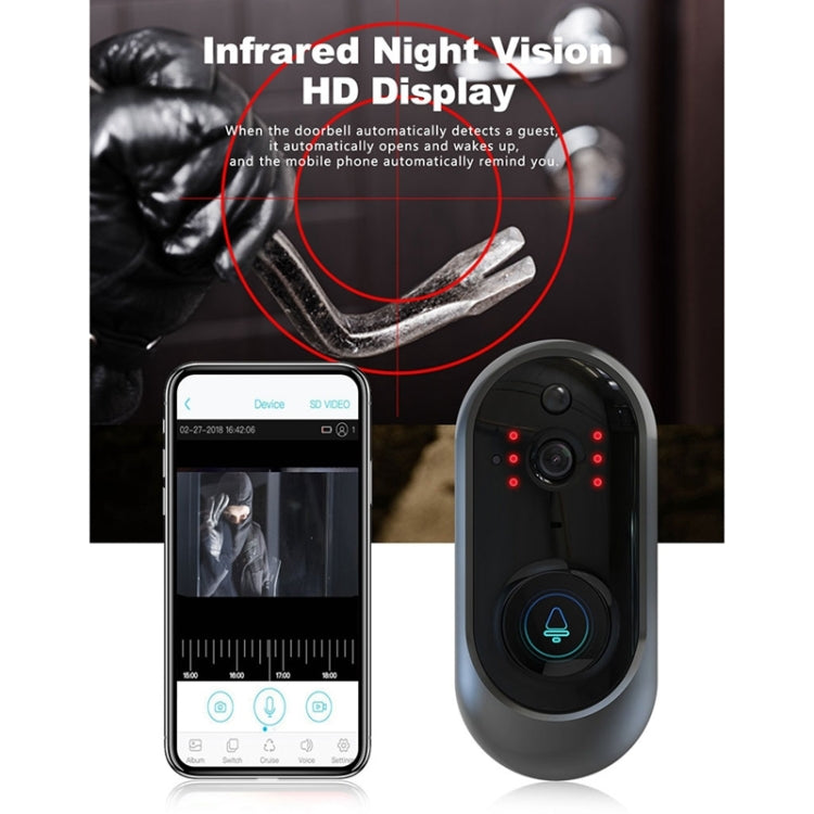 Campanello video M108 720P WiFi batteria 6400mAh