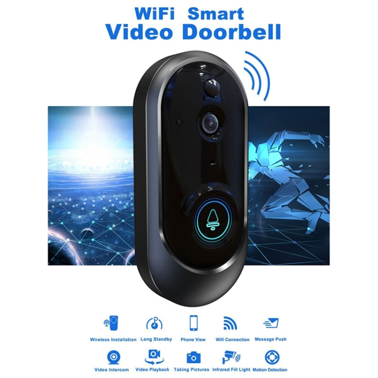 Campanello video visivo M108 720P 6400mAh Smart WIFI, supporto per telefono, monitoraggio remoto e citofono vocale in tempo reale, M108