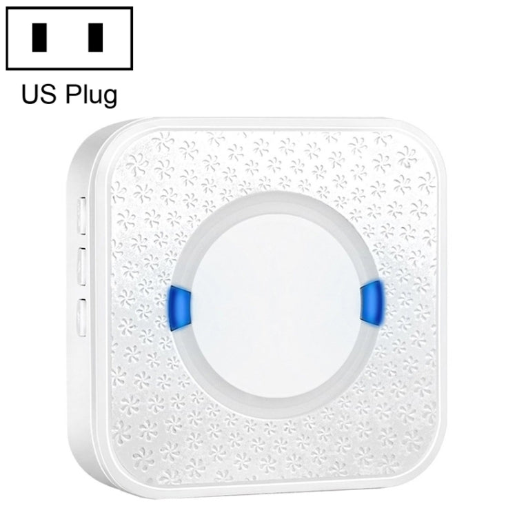 P6 110dB Wireless IP55 Impermeabile a basso consumo energetico WiFi Doing-dong Ricevitore per campanello, Distanza ricevitore: 300 m, Spina USA