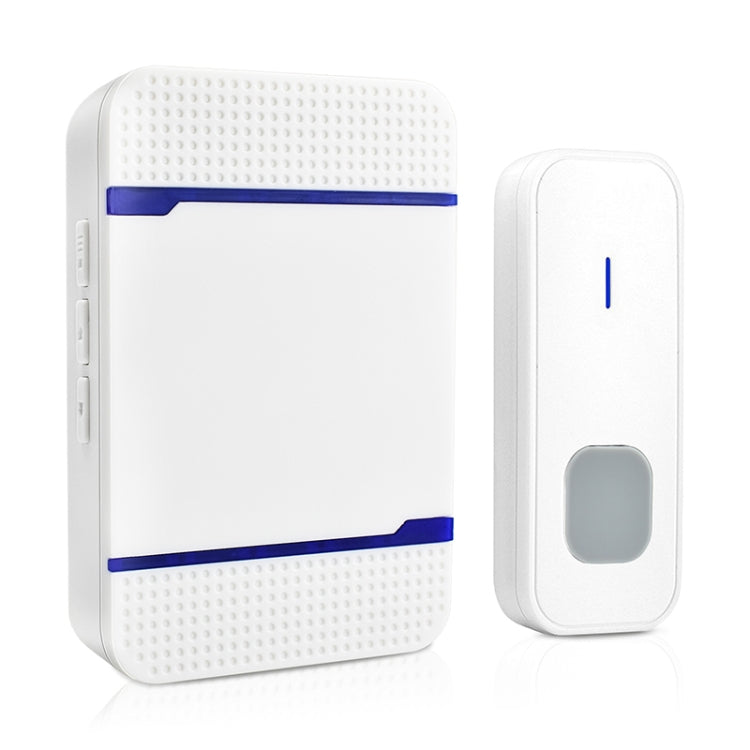 P7 110dB Wireless IP55 Ricevitore campanello WiFi impermeabile a basso consumo energetico con luce notturna, 53 opzioni musicali, distanza ricevitore: 300 m, N15K-1T1-B White, N15K-1T1-B Black