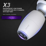 X3 1080P WiFi Smart Video IP54 Spia per porta con fotocamera digitale impermeabile, supporto scheda TF e visione notturna a infrarossi