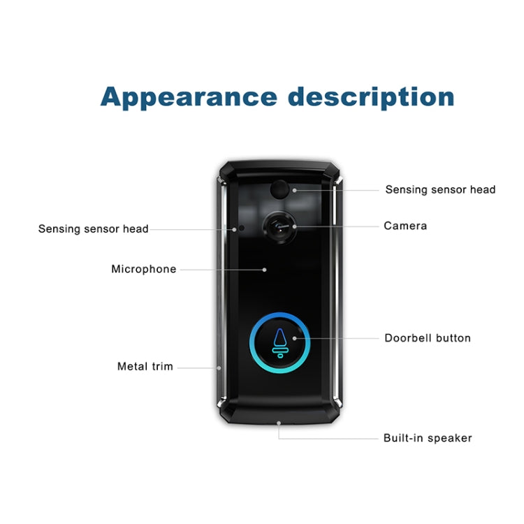 Campanello video WiFi M101 con visione notturna e interfono