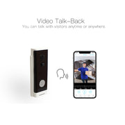 M200A 1080P WiFi Campanello video pulsante rotondo intelligente, supporto rilevamento movimento a infrarossi e frequenza adattiva e interfono bidirezionale e sveglia remota / PIR, M200A