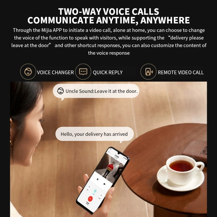 Xiaomi Smart Cat Eye 2 HDR 5 pollici 3MP HD Camera 180 gradi grandangolare 940nm infrarossi visione notturna citofono campanello, Smart Cat Eye 2