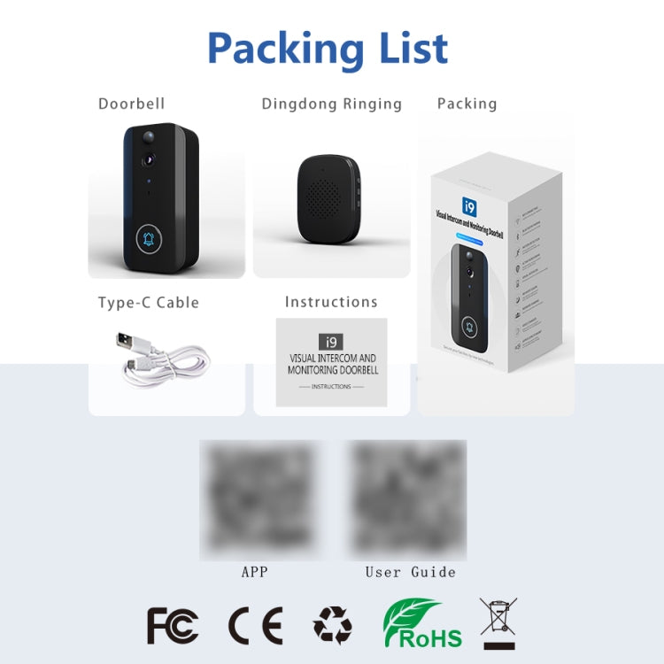 Videocitofono wireless DoorBell i9 con telecamera
