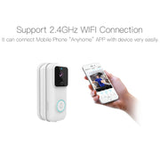 Anytek B60 720P Smart WiFi Campanello video visivo, supporto APP Remote e rilevamento PIR e scheda TF