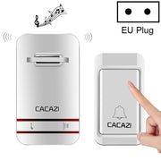 CACAZI V027G One Button One Ricevitori Campanello elettronico cinetico domestico wireless autoalimentato, spina UK, 1 Button 1 Receivers