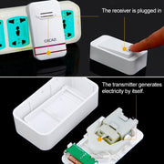 CACAZI V027G One Button One Ricevitori Campanello elettronico cinetico domestico wireless autoalimentato, spina UK, 1 Button 1 Receivers