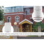 CACAZI V027G One Button One Ricevitori Campanello elettronico cinetico domestico wireless autoalimentato, spina UK, 1 Button 1 Receivers
