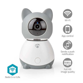 SmartLife Indoor Camera | Wi-Fi | Full HD 1080p | Pan tilt | Cloud Storage (optional) / microSD (not included) | With motion sensor | Night vision | Grey / White