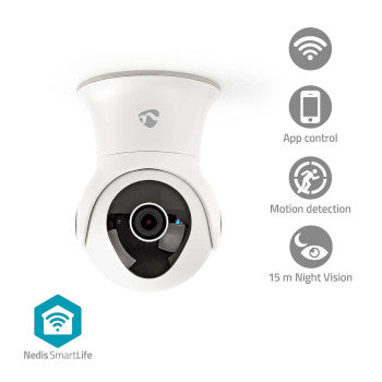 SmartLife Outdoor Camera | Wi-Fi | Full HD 1080p | Pan tilt | IP65 | Cloud Storage (optional) / Internal 16GB | 12 V DC | With motion sensor | Night vision | White