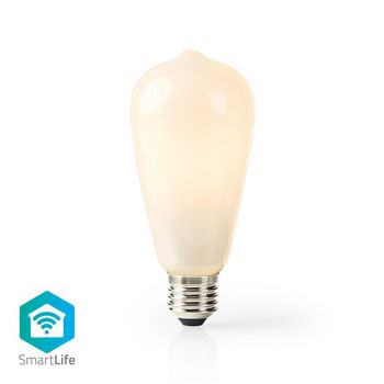 SmartLife LED Filament Bulb | Wi-Fi | E27 | 500 lm | 5W | Warm White | 2700K | Glass | Android™ / IOS | ST64 | 1pcs