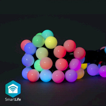 SmartLife Decorative Lights | Party Lights | Wi-Fi | RGB | 48 LED's | 10.8m | Android™ / IOS | Bulb diameter: 30 mm