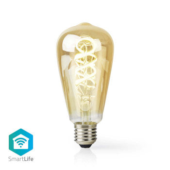 SmartLife LED Filament Bulb | Wi-Fi | E27 | 360 lm | 4.9W | Warm to Cool White | 1800 - 6500K | Glass | Android™ / IOS | ST64 | 1pcs