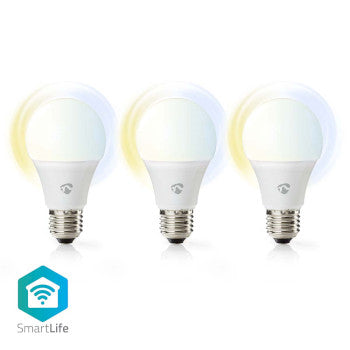 SmartLife LED Bulb | Wi-Fi | E27 | 806 lm | 9 W | Warm to Cool White | 2700 - 6500 K | Android™ / IOS | Bulb | 3 pcs