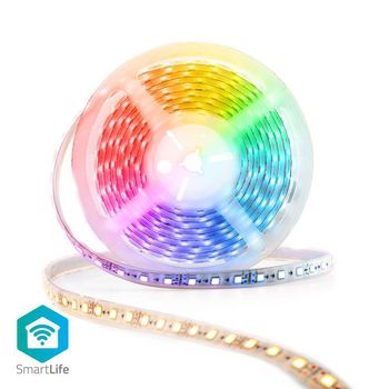 SmartLife LED Strip | Wi-Fi | Cool White / RGB / Warm White | SMD | 5.00 m | IP44 | 2700 - 6500K | 960 lm | Android™ / IOS