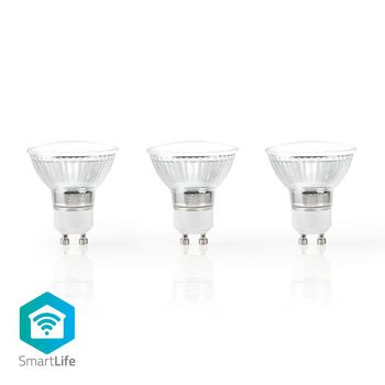 SmartLife LED Bulb | Wi-Fi | GU10 | 330 lm | 5W | Warm White | 2700K | Android™ / IOS | PAR16 | 3pcs