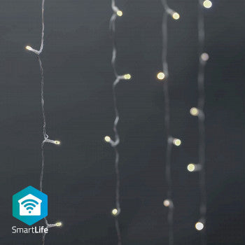 SmartLife Christmas Lights | Curtain | Wi-Fi | Warm White | 200 LED's | 3.00 m | Android™ / IOS