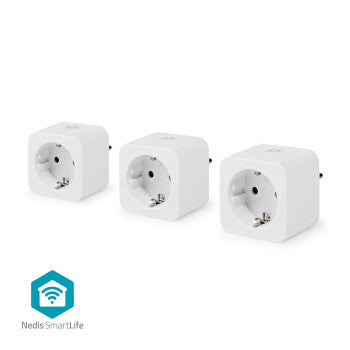 SmartLife Smart Plug | Wi-Fi | IP21 | Power meter | 3680 W | Type F (CEE 7/7) | 0 - 55 °C | Android™ / IOS | White | 3 pcs