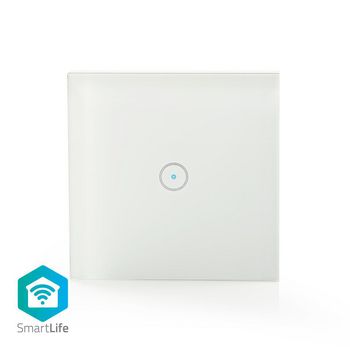 SmartLife Wall Switch | Wi-Fi | Singles | Wall Mount | 1000W | Android™ / IOS | Glass | White