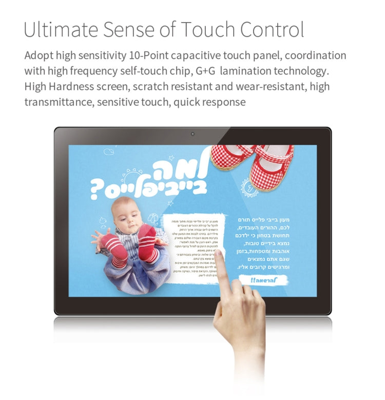 HSD1020T Touch Screen PC tutto in uno con supporto, 2 GB + 16 GB, 10,1 pollici IPS Android 8.1 RK3288 Octa Core fino a 1,5 GHz, supporto OTG e Bluetooth e WiFi, spina EU/US/UK, HSD1020T