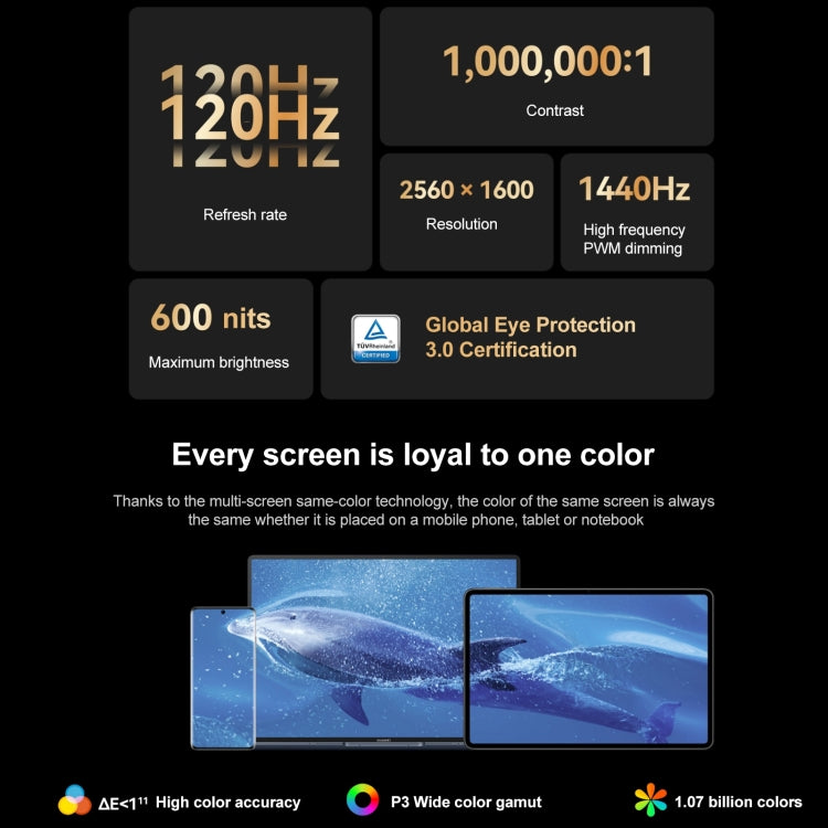 HarmonyOS 3 Hisilicon Kirin 9000E Octa Core, supporta Dual WiFi / BT / GPS, non supporta Google Play, 8GB+256GB (Black), 8GB+256GB (Blue)