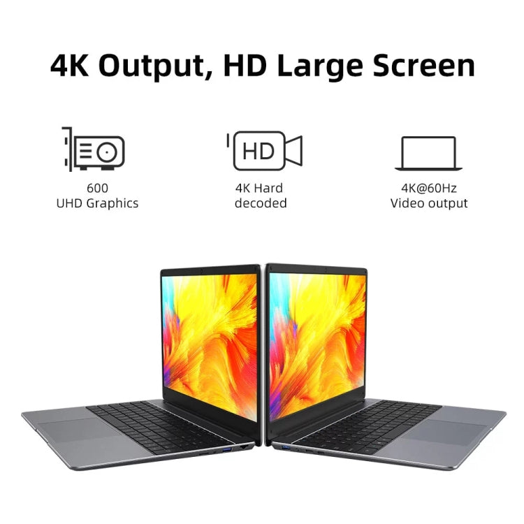 Windows 10, Intel Celeron J4125 Quad Core fino a 2,7 GHz, Supporto WiFi / Bluetooth / Estensione scheda TF / Mini HDMI (Grigio scuro), HeroBook Plus 8GB+256GB