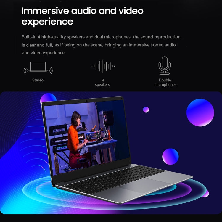 Windows 10, Intel Celeron J4125 Quad Core fino a 2,7 GHz, Supporto WiFi / Bluetooth / Estensione scheda TF / Mini HDMI (Grigio scuro), HeroBook Plus 8GB+256GB