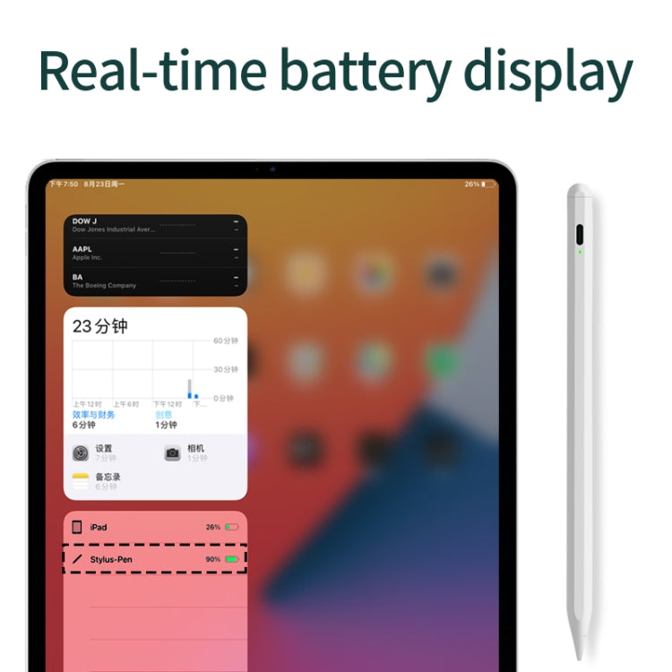 Penna stilo Bluetooth con display batteria per iPad