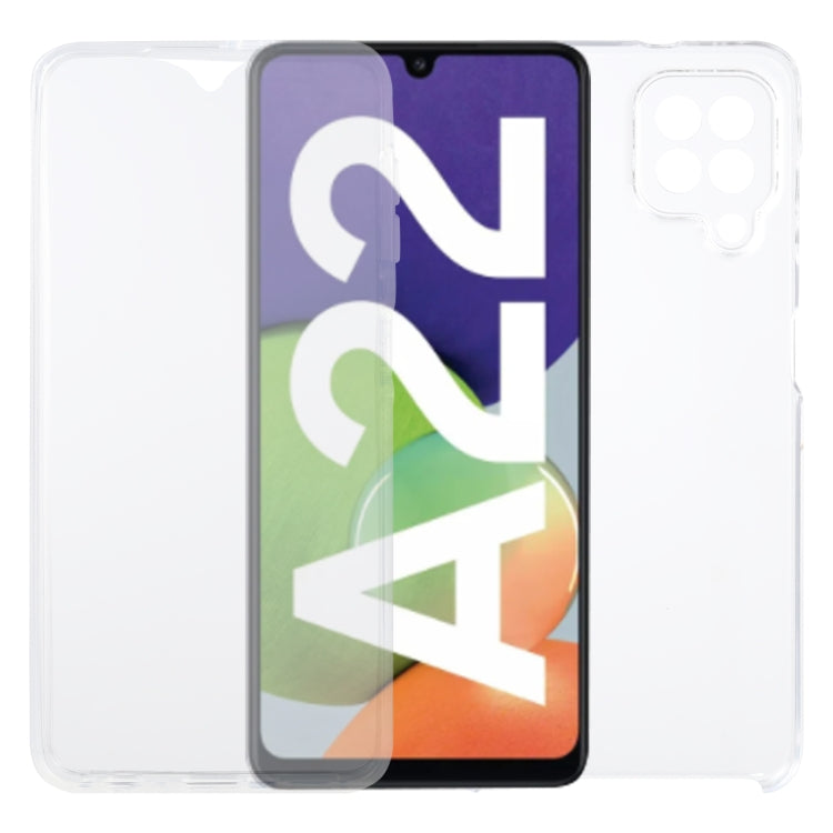 Per Samsung Galaxy A22 4G PC + TPU Custodia trasparente all-inclusive ultrasottile a doppia faccia, For Samsung Galaxy A22 4G