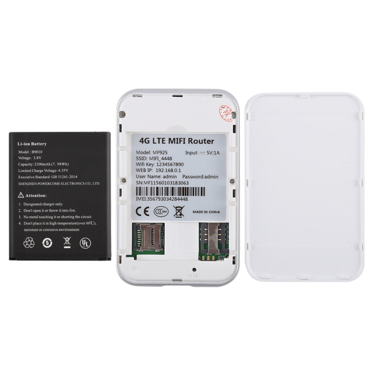 Router wireless ad alta velocità multimodale MF925 4G LTE, supporto per scheda TF (massimo 32 GB), MF925
