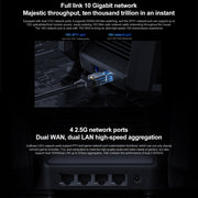 Router WiFi originale Xiaomi 10 Gigabit Tri-Band Wireless Mesh Ripetitore di accelerazione del gioco di rete, spina americana, 10 Gigabit