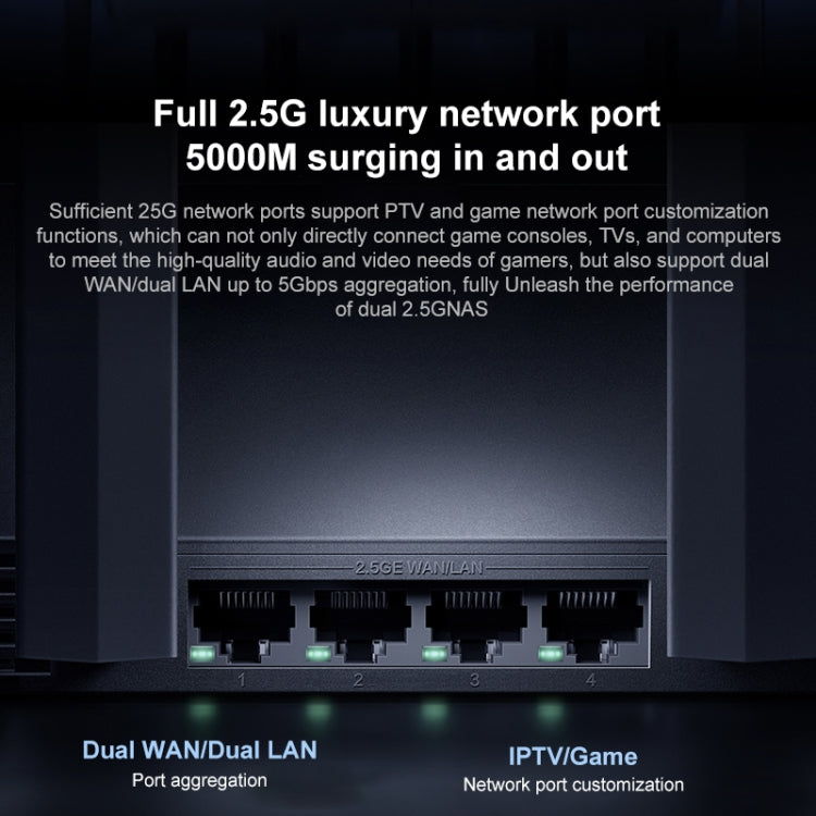 Originale Xiaomi WiFi Router 7000 Amplificatore di segnale indipendente a 8 canali Memoria da 1 GB, spina americana, BE7000