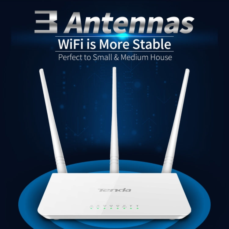 Router WiFi Tenda F3 Wireless 2.4GHz 300Mbps con antenne esterne 3*5dBi, F3