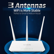 Router WiFi Tenda F3 Wireless 2.4GHz 300Mbps con antenne esterne 3*5dBi, F3