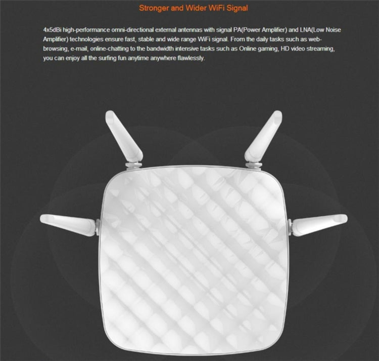 Router WiFi Tenda FH456 Wireless 2.4GHz 300Mbps con antenne esterne 4*5dBi, FH456