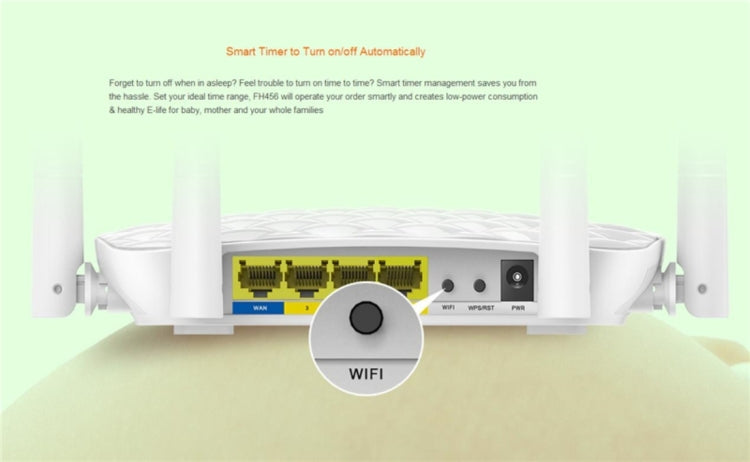 Router WiFi Tenda FH456 Wireless 2.4GHz 300Mbps con antenne esterne 4*5dBi, FH456