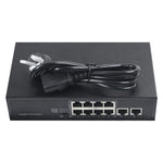 COMFAST CF-SG181P Switch Ethernet POE Gigabit a 10 porte Monitoraggio larghezza di banda backplane da 20 Gbps