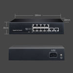 COMFAST CF-SG181P Switch Ethernet POE Gigabit a 10 porte Monitoraggio larghezza di banda backplane da 20 Gbps