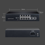 COMFAST CF-SG181P Switch Ethernet POE Gigabit a 10 porte Monitoraggio larghezza di banda backplane da 20 Gbps